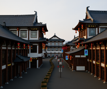New Chinese Style Commercial Street-ID:380165107