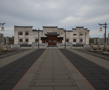 New Chinese Style Commercial Street-ID:388250115