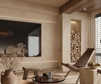 Wabi-sabi Style A Living Room-ID:989208942