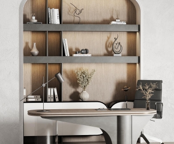 Modern Computer Desk And Chair-ID:992686993