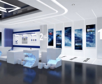 Modern Office Exhibition Hall-ID:625030997