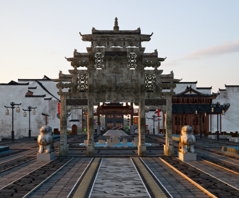 New Chinese Style Commercial Street-ID:795350077