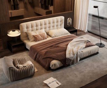 Modern Double Bed-ID:160881041