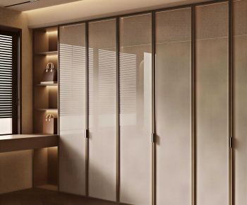Modern Clothes Storage Area-ID:136046894