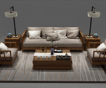 New Chinese Style Sofa Combination-ID:774292959