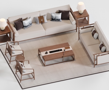 New Chinese Style Sofa Combination-ID:190932991