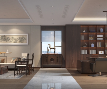 New Chinese Style Manager's Office-ID:785262114