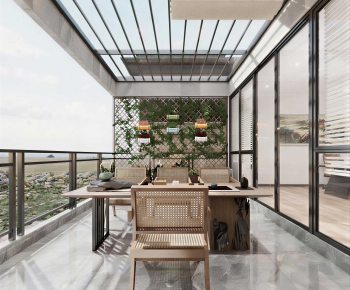 New Chinese Style Balcony-ID:138923885