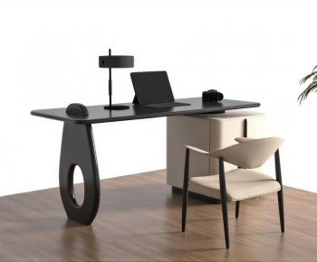 Modern Computer Desk And Chair-ID:458390776