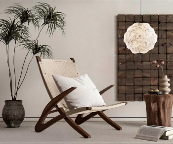 Wabi-sabi Style Lounge Chair-ID:688735011