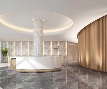 Modern Office Reception Desk-ID:883975034