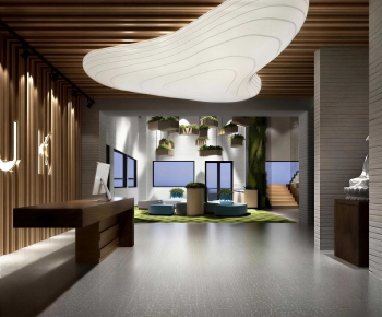 Modern Office Reception Desk-ID:250906945