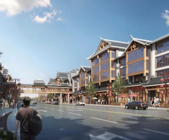 New Chinese Style Commercial Street-ID:748284109