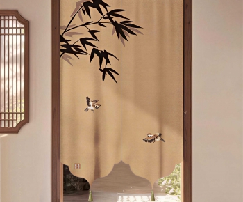 New Chinese Style Door Curtain-ID:945739988
