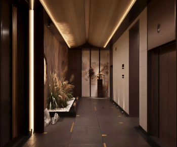 New Chinese Style Elevator Hall-ID:846060044