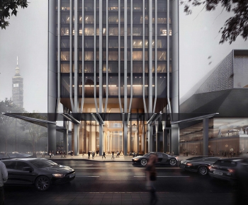 Modern Appearance Of Commercial Building-ID:379309899