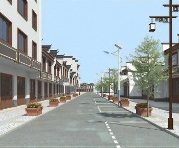 New Chinese Style Commercial Street-ID:393970016