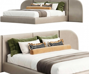 Modern Double Bed-ID:595119075