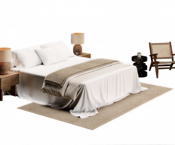 Modern Double Bed-ID:113420966