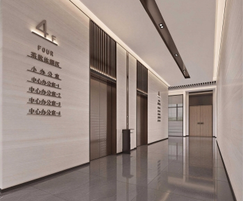 Modern Office Elevator Hall-ID:394593005