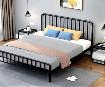 Modern Double Bed-ID:959203002