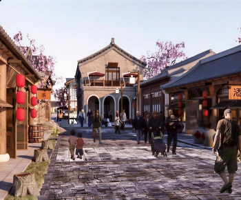 New Chinese Style Commercial Street-ID:854899882