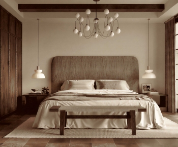 Wabi-sabi Style Bedroom-ID:437640914