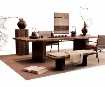 Wabi-sabi Style Tea Tables And Chairs-ID:853109472