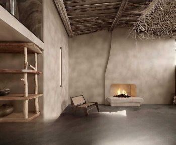 Wabi-sabi Style A Living Room-ID:464513062