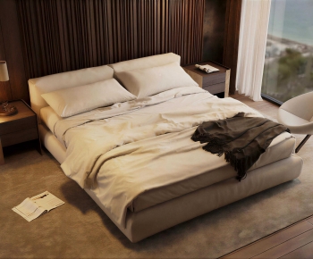 Modern Double Bed-ID:240957021