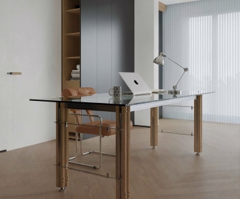 Modern Computer Desk And Chair-ID:503896952