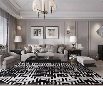 American Style A Living Room-ID:619690423