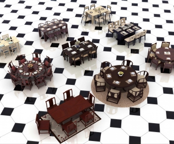 New Chinese Style Dining Table And Chairs-ID:674650916