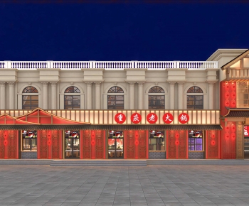 New Chinese Style Facade Element-ID:144939482