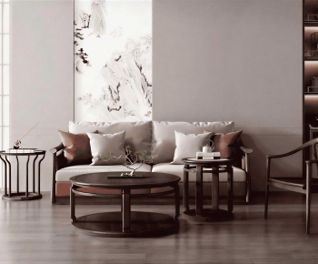 New Chinese Style Sofa Combination-ID:489893912