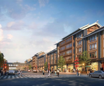 New Chinese Style Commercial Street-ID:599397908