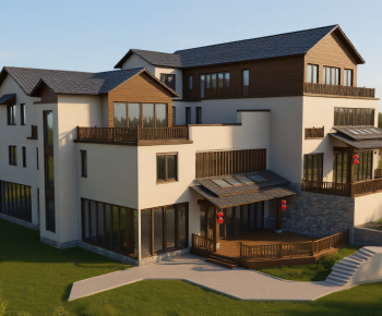 New Chinese Style Appearance Of Commercial Building-ID:247534049