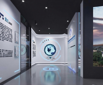 Modern Office Exhibition Hall-ID:612386945