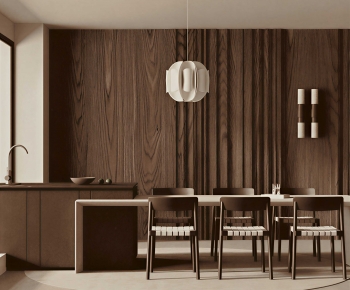 Wabi-sabi Style Dining Room-ID:105319077