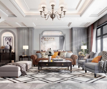 American Style A Living Room-ID:968576918