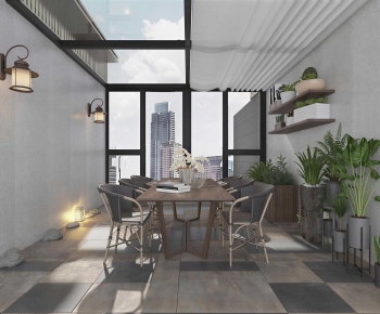 Industrial Style Dining Room-ID:803808939