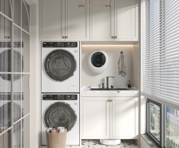 American Style Balcony Laundry Room-ID:584750255