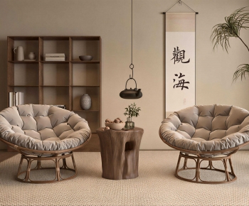 Wabi-sabi Style Lounge Chair-ID:209980053