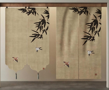 New Chinese Style Door Curtain-ID:341560847