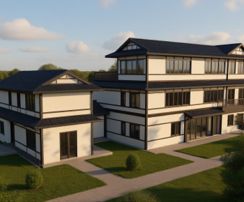 New Chinese Style Appearance Of Commercial Building-ID:632729531