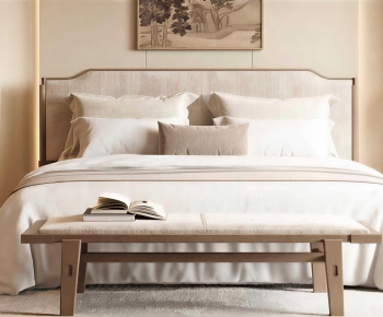 New Chinese Style Double Bed-ID:878073937