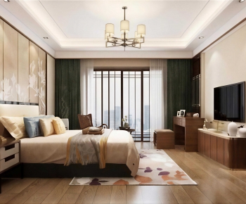 New Chinese Style Bedroom-ID:713578948