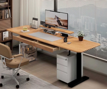 Modern Computer Desk And Chair-ID:916641003