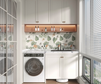 French Style Balcony Laundry Room-ID:817878014