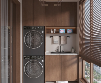 New Chinese Style Balcony Laundry Room-ID:256256102